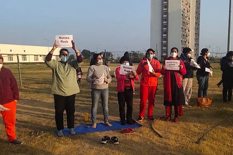 Strike by AIIMS Delhi nurses