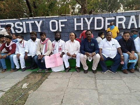 OBC protests by students and staff at UoH