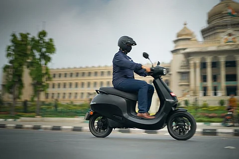 ola e-bike at vidhana soudha