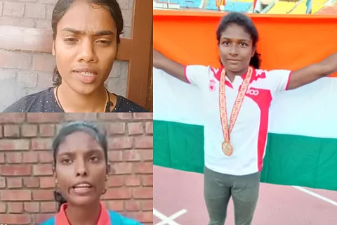 Collage of TN athletes Revathi Veeramani, Subha Venkataraman and Dhanalakshmi Sekhar