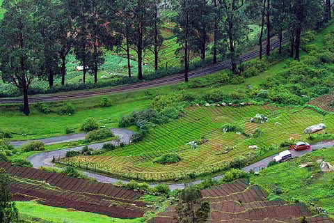 Bird's eye video of Ooty roads