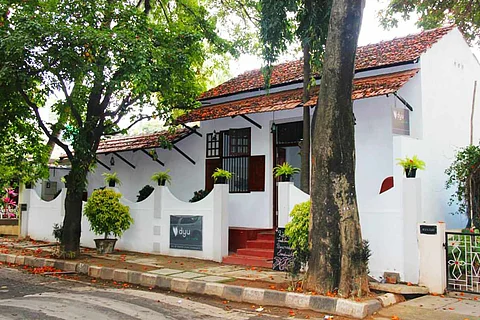 The entrance to Dyu Art Cafe, Koramangala, Bengaluru