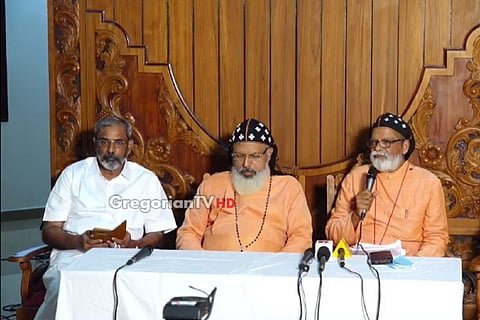 Orthfodox church leaders at press meet