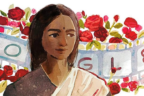 Google Doodle of PK Rosy