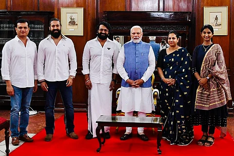 PM Modi meets Anil Kumble, actors Yash and Rishab Shetty in Bengaluru