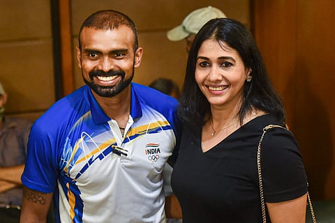PR Sreejesh and Anju Bobby George
