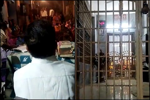 Screengrabs from the Pamarru temple video that was shared with the fake news