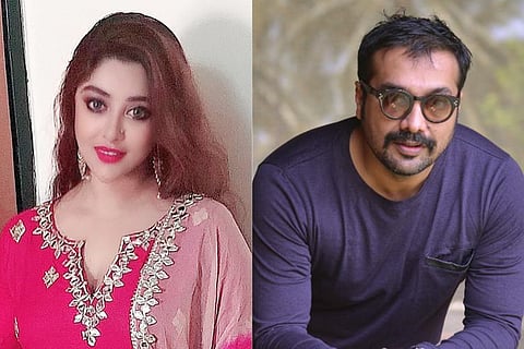 A collage of Payal Ghosh and Anurag Kashyap