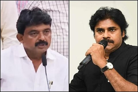 Andhra Pradesh IandPR Minister Perni Nani and Jana Sena Party chief Pawan Kalyan 