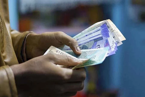 A person counting money