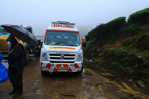 Ambulance at Pettimudi in Rajamalai, Kerala