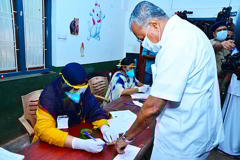 Pinarayi Vijayan voting