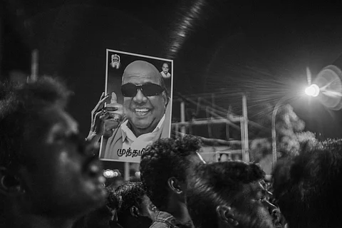 Kalaignar Karunanidhi funeral photograph by Prabhu Kalidas