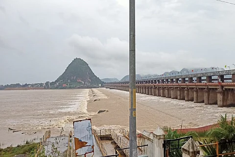 Godavari river at Bhadrachalam in Telangana rose close to the danger mark on Sunday as heavy rains continued to lash parts of the state