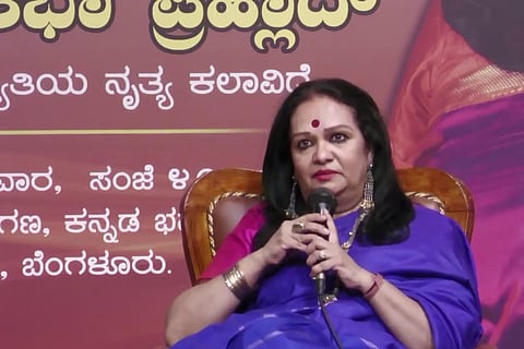 Pratibha Prahlad at talk organised by Department of Kannada Culture