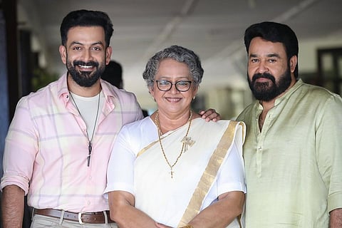 Prithviraj, Mallika and Mohanlal