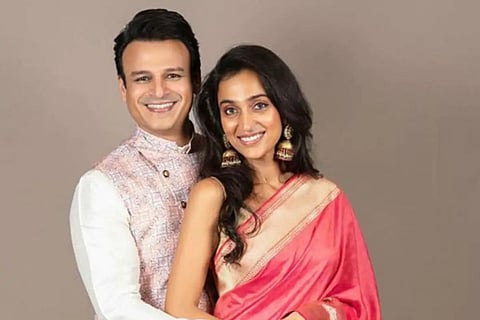Photo of actor Vivek Oberoi and his wife Priyanka Alva