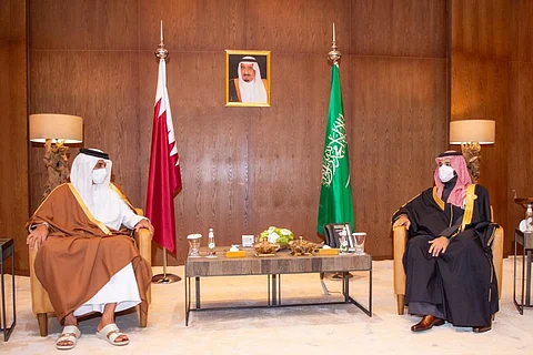 Qatar Emir and Saudi Crown Prince