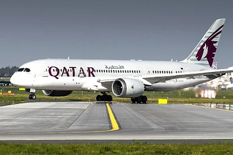 An image of a Qatar Airways plane