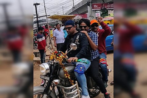 RGV taunts Hyderabad cops with triples riding video, gets challan for traffic violation