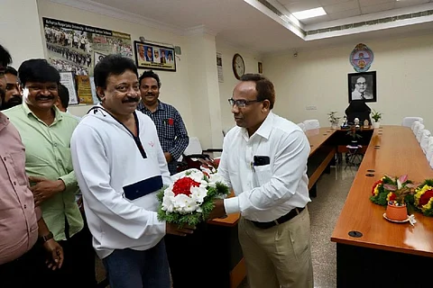 Ram Gopal Varma receives his engineering degree