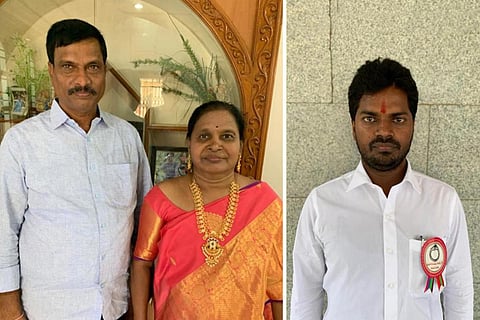 Radesh's father, mother and cousin brother