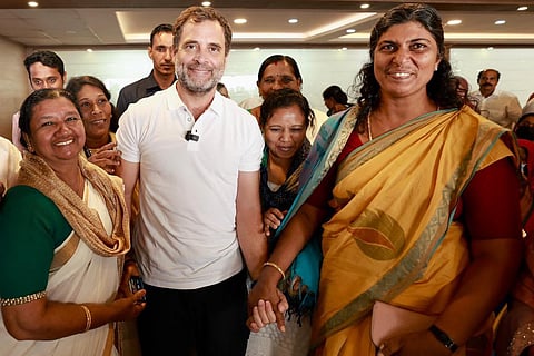 Rahul Gandhi meets MNREGA activists opposing K-Rail
