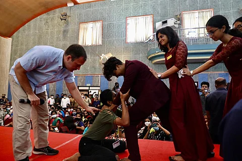 Rahul Gandhi teacher Japanese martial art to college students in Kochi