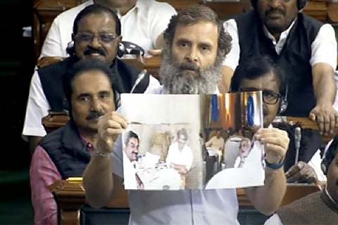 Rahul Gandhi at the parliament