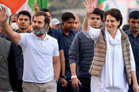 Rahul Gandhi and Priyanka Gandhi at Bharat Jodo Yatra