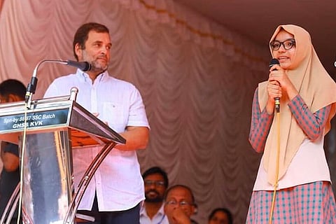 Kerala Class 12 girl wins applause for translating Congress MP Rahul Gandhi’s speech