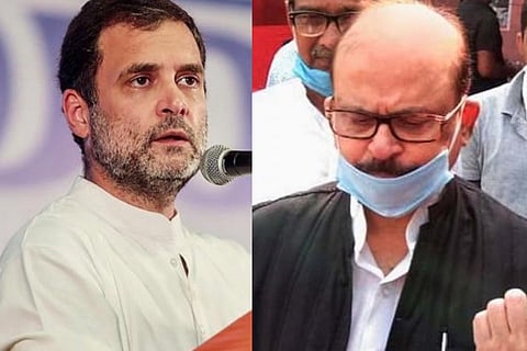 From left: Rahul Gandhi, Tariq Anwar