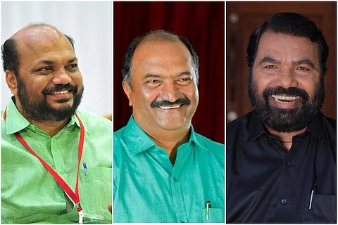 Collage of Kerala CPI(M) MLAs P Rajeev, KN Balagopal and V Sivankutty