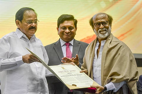 Actor Rajinikanth gets Dadasaheb Phalke award.