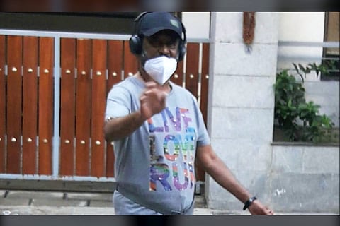 In viral pic, Rajinikanth is all style as he goes for morning walk
