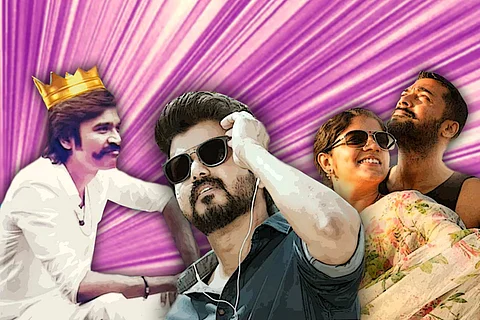 Stills from Rakita Rakita, Vaathi Raid and Kaatu Payale songs