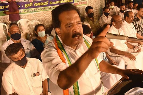 Ramesh Chennithala speaking at an event