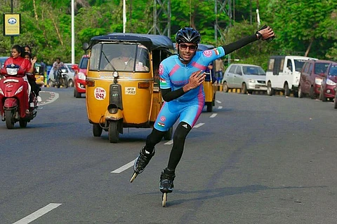 A Vizag man skates 200 km in a day to spread message of fitness