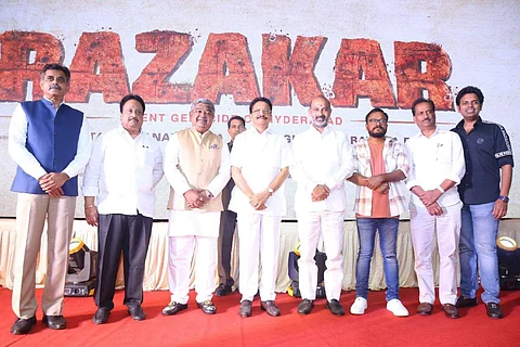 BJP leaders at the release of Razakar poster