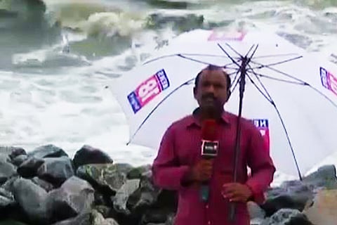 Kerala reporter gets hit on the job: And the video will have you cracking up