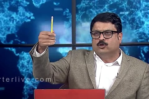 Editor-in-Chief of Reporter TV Nikesh Kumar on-air