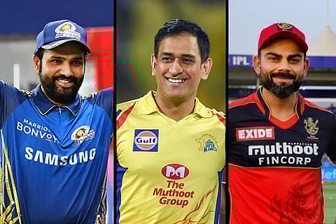 Rohit Sharma, Dhoni and Kohli in IPL outfits