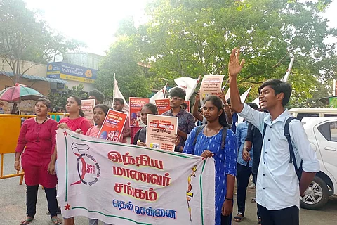 SFI protest in Chennai