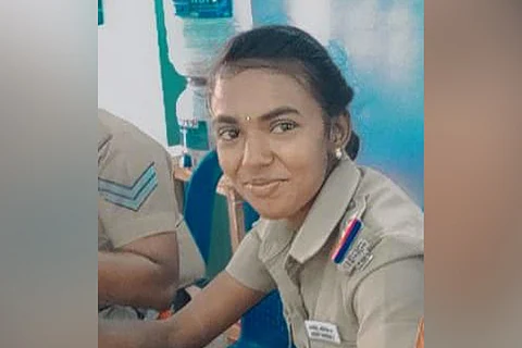 SI Margaret Theresa, who was attacked during the temple festival at Pazhavur