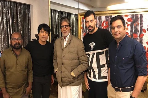 SJ Suryah meets Amitabh Bachchan to discuss their upcoming film together