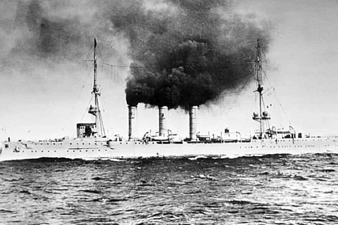 German ship SMS Emden which attacked Madras on September 22, 1914
