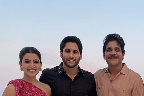 Samantha Naga Chaitanya and Nagarjuna