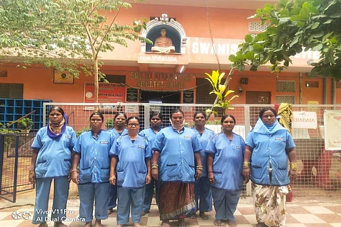 Gandhi Hospital sanitation workers unable to go home nor enter their village.
