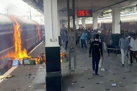 Violence at Secunderabad railway station over Agnipath scheme