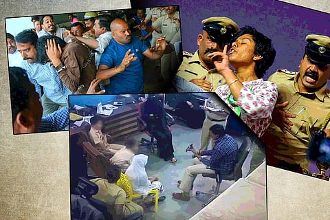 Collage of photos of students involved in sedition cases
